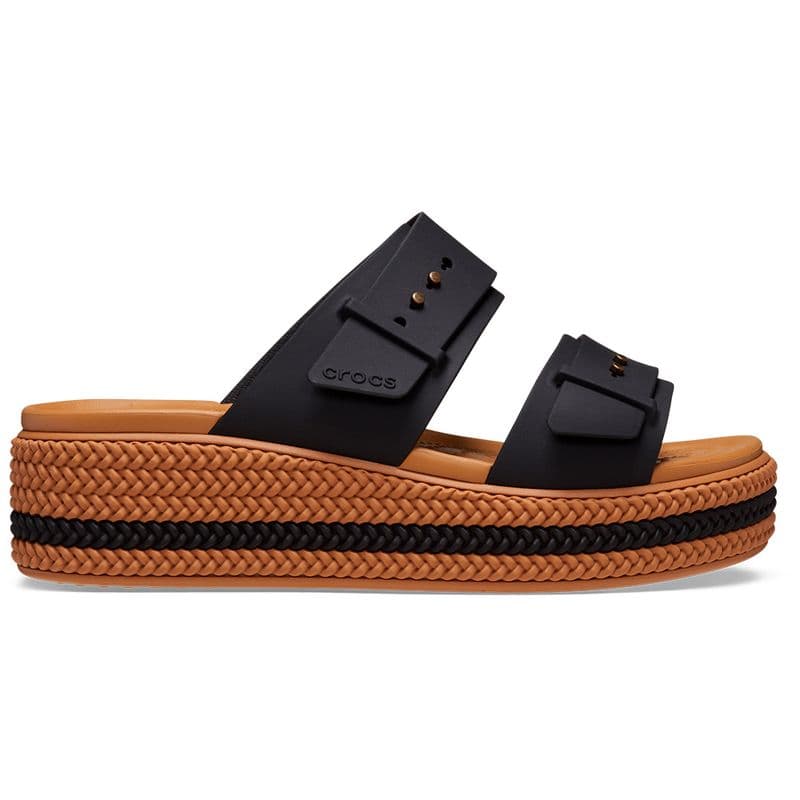 Sandália Crocs Brooklyn Woven Buckle BLACK - imagem 1