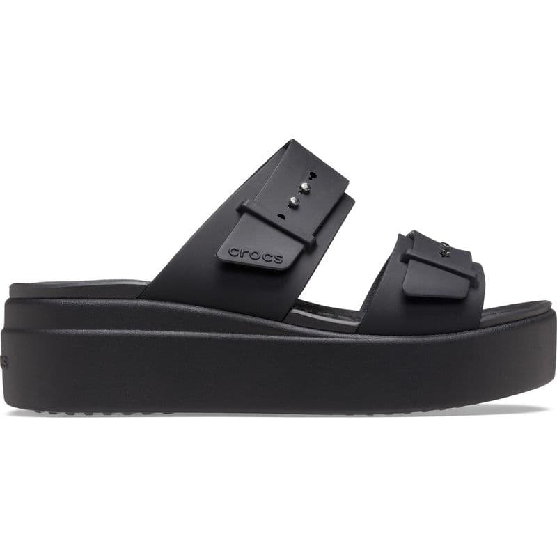 Sandália Crocs Brooklyn Low Wedge W Sandal BLACK - imagem 1