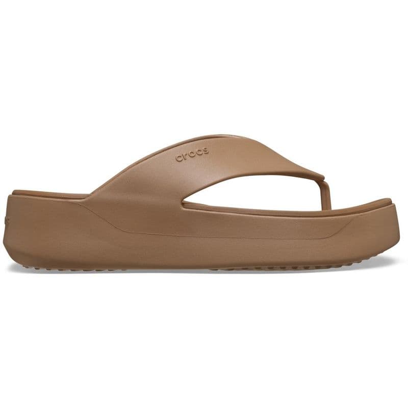 Sandália Crocs Getaway Platform Flip MILK CHOCOLATE - imagem 1