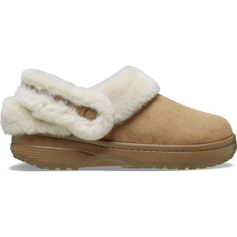 Sandália Crocs Classic Unfurgettable Vegan Suede Clog SEPIA