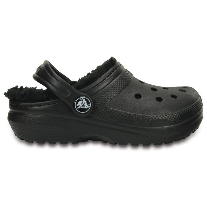 Sandália Crocs Classic Lined Clog Juvenil Black/Black