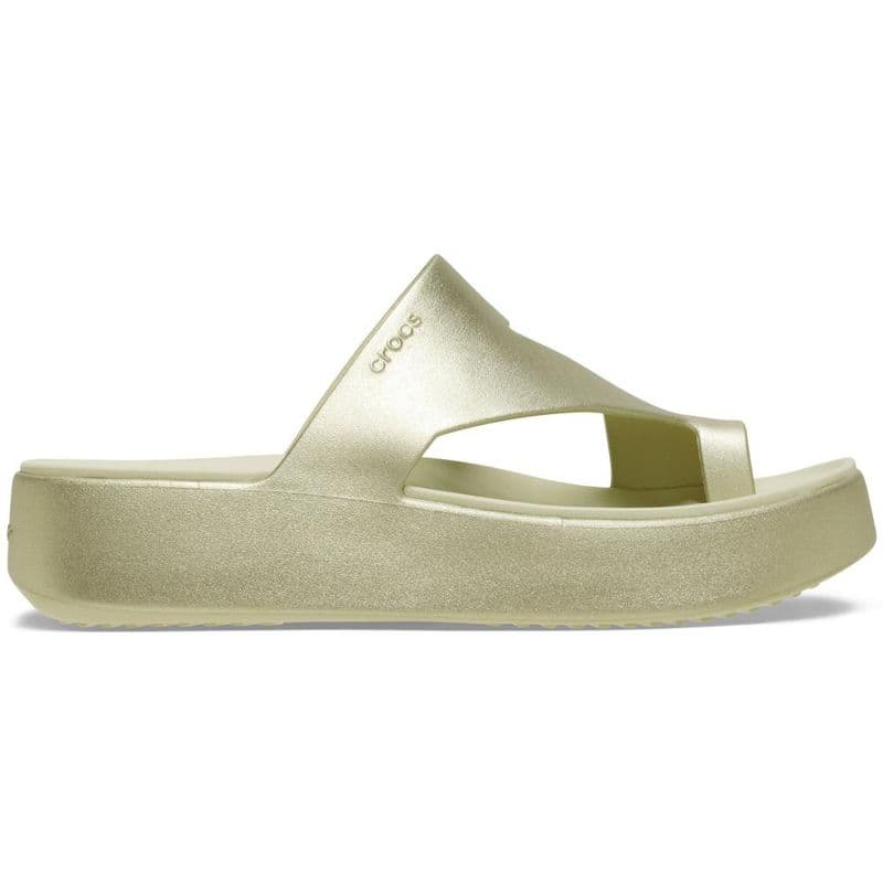 Sandália Crocs Getaway Metallic Platform Toe Loop Sandal CHAMPAGNE METALLIC - imagem 1