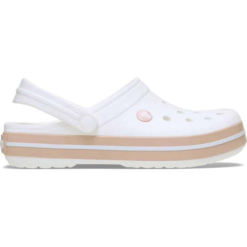 Sandália Crocs Crocband Clog WHITE/PINK CARAMEL - imagem 1